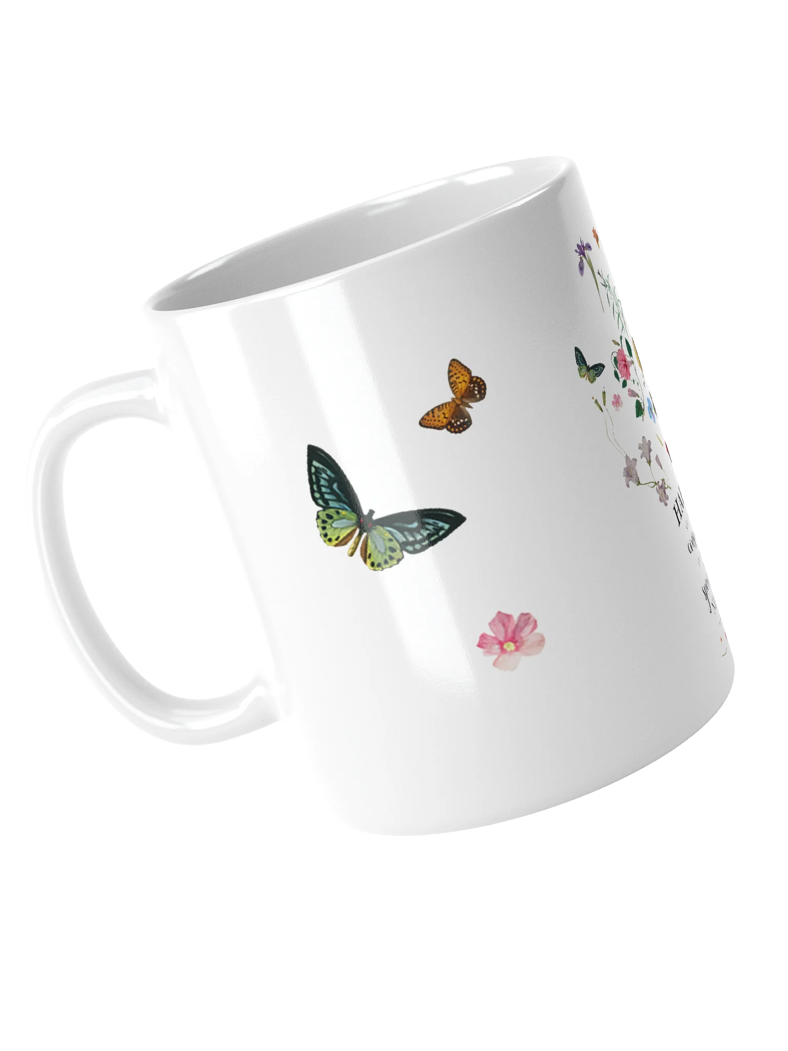 2026 Yearly Text Floral & Butterfly Mug – Matthew 5:3 Ceramic Coffee Cup product image (5)