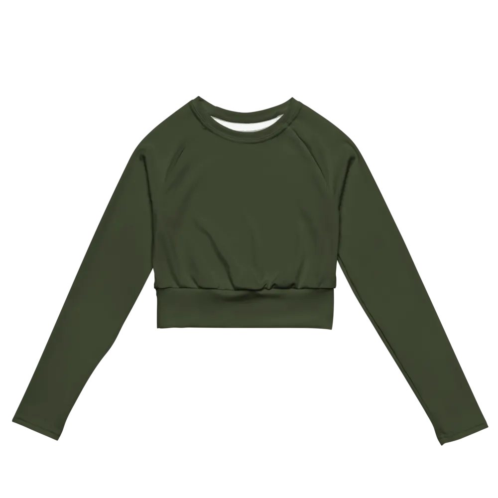 Olive Cropped Rash Guard product image (3)