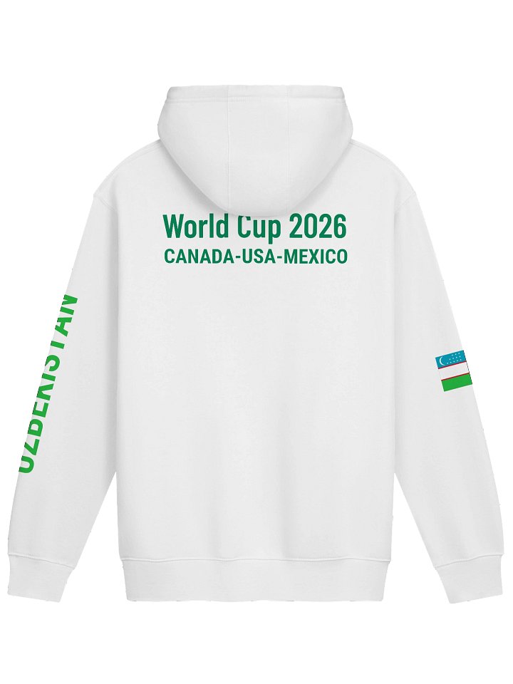 Uzbekistan 2026 World Cup Flag Hoodie - Premium 3-End Fleece - Unisex Hoodie product image (9)