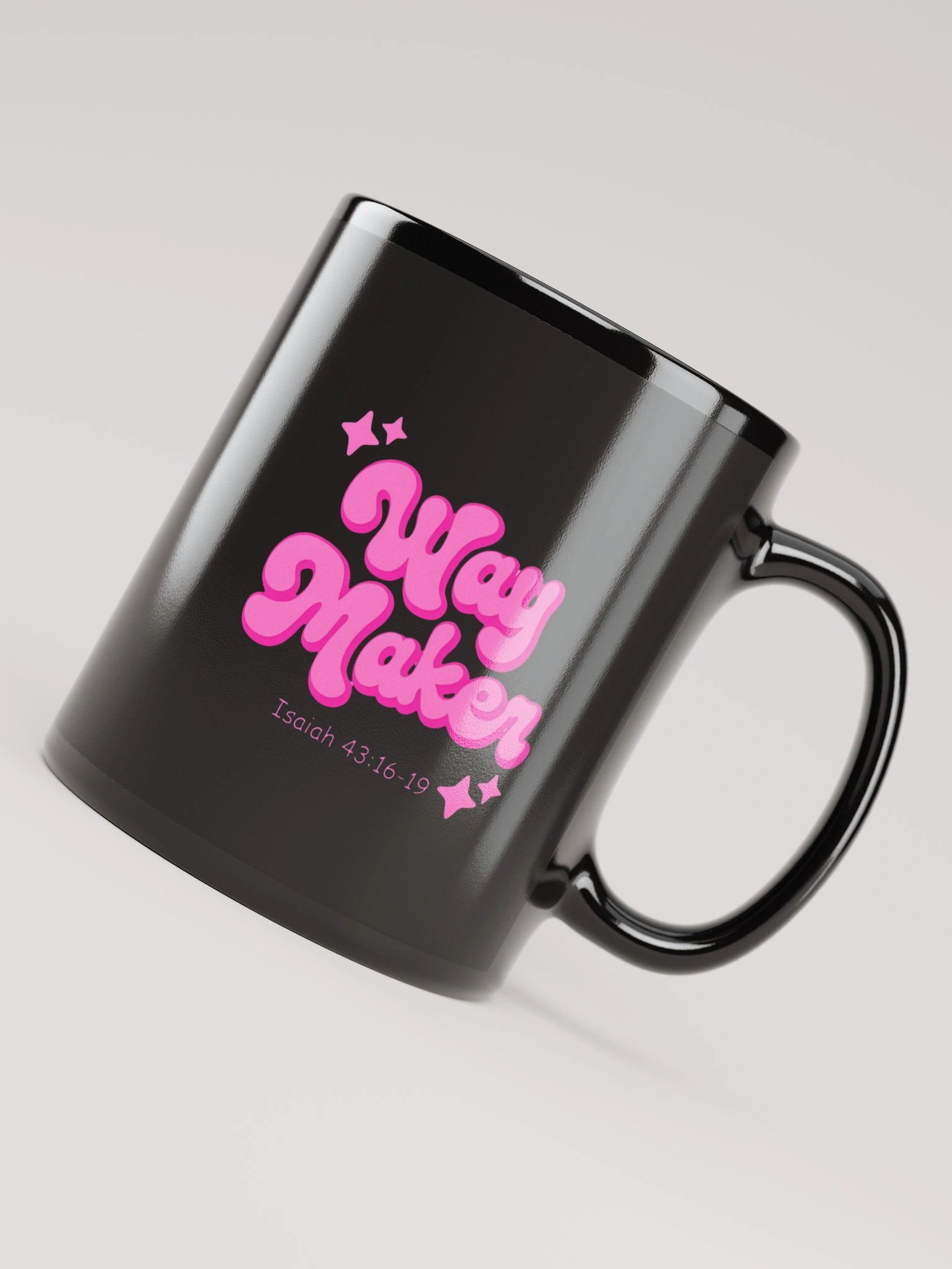 Way Maker Black Glossy Mug product image (8)