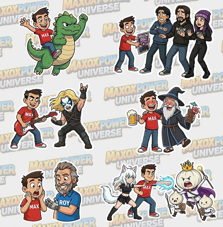 Maxoxpower x AIU – Heroes Sticker Pack product image (2)