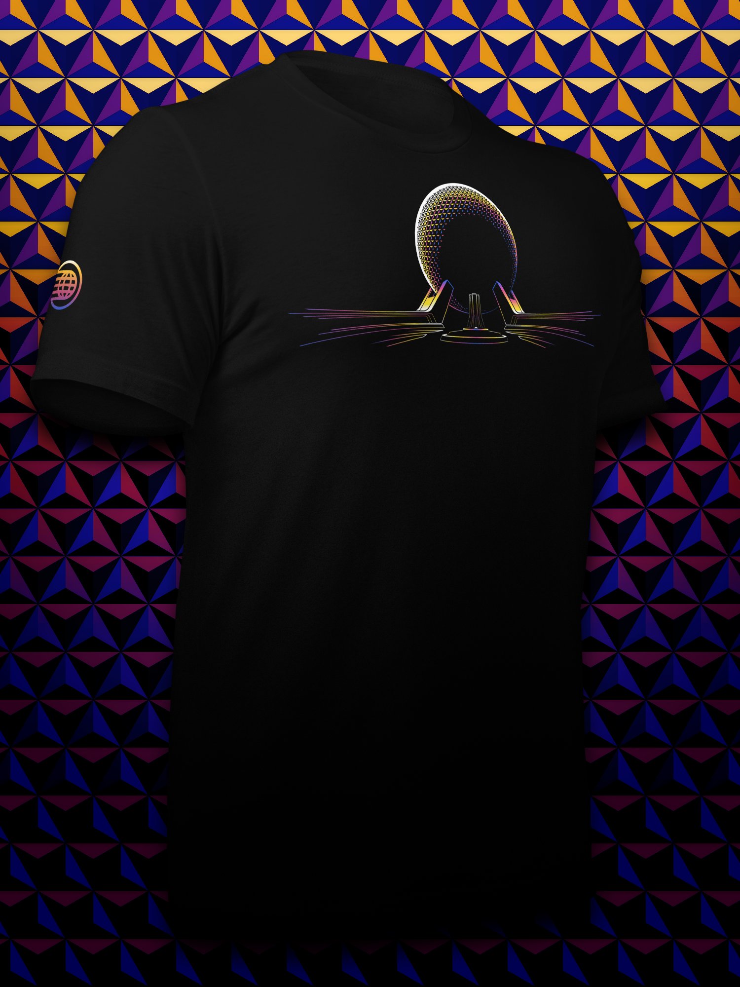 SPACESHIP EARTH Line Art Unisex T-shirt product image (2)
