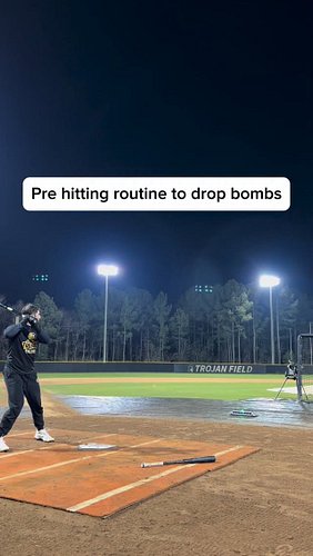 Pre hitting routine to drop bombs 💣 
#baseball #homerun #viral #fyp