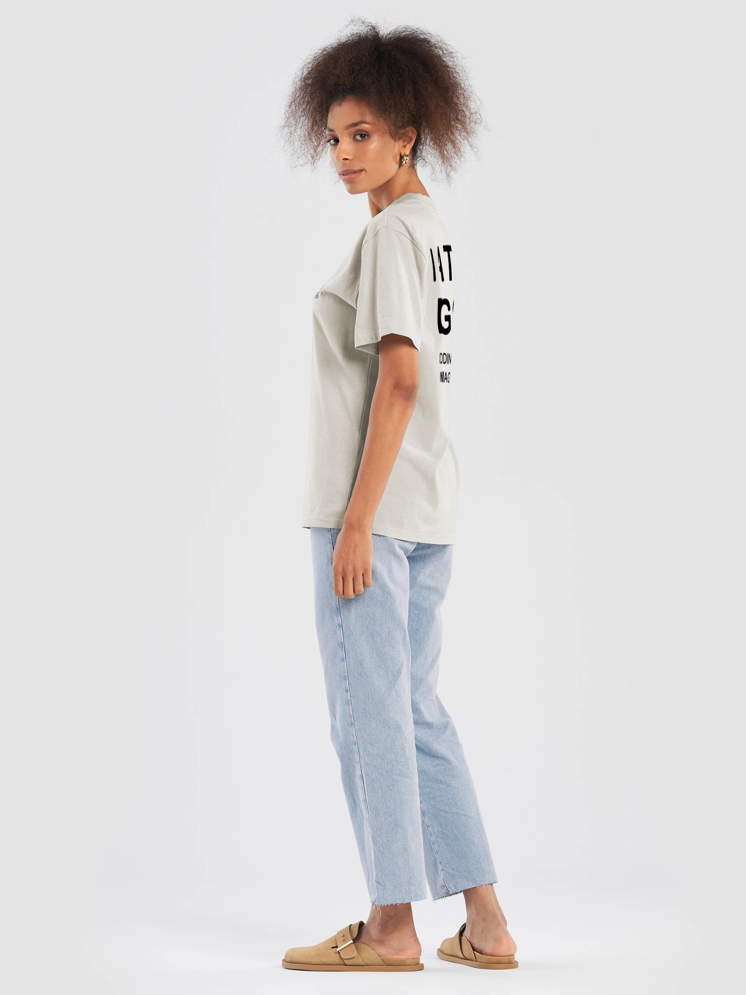 I HATE DOGS // Oversized Faded Tee // Black Ink product image (16)
