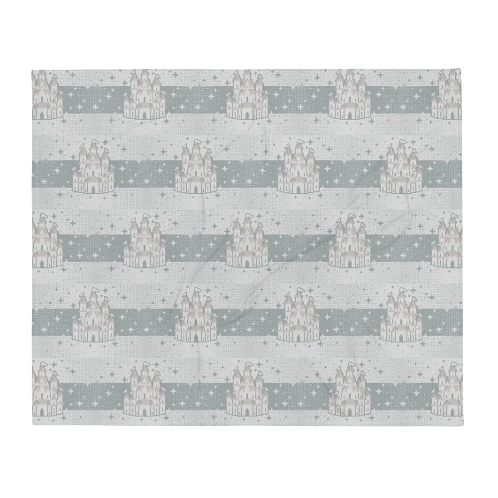 Blue Castle Pixel Blanket product image (1)