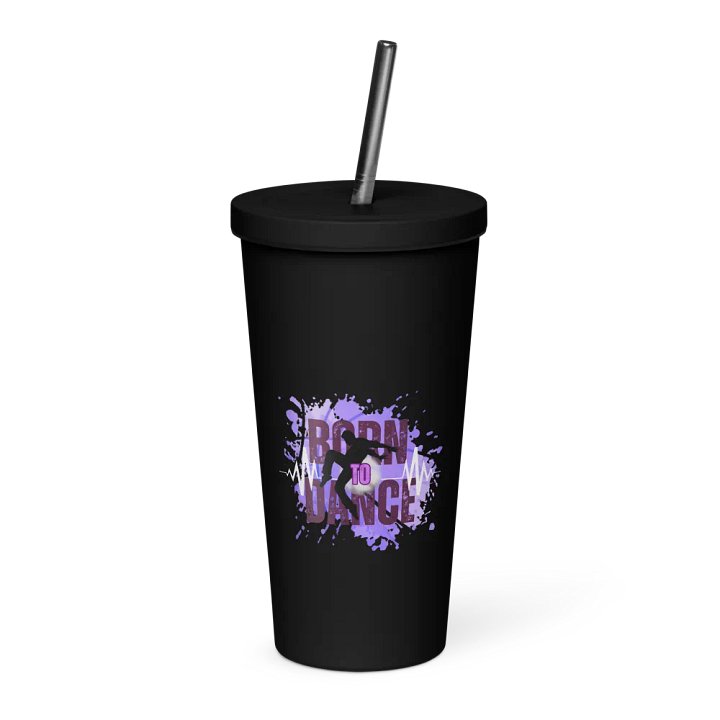 Born to Dance Vibrant Beats His Silhouette Insulated Tumbler product image (44)