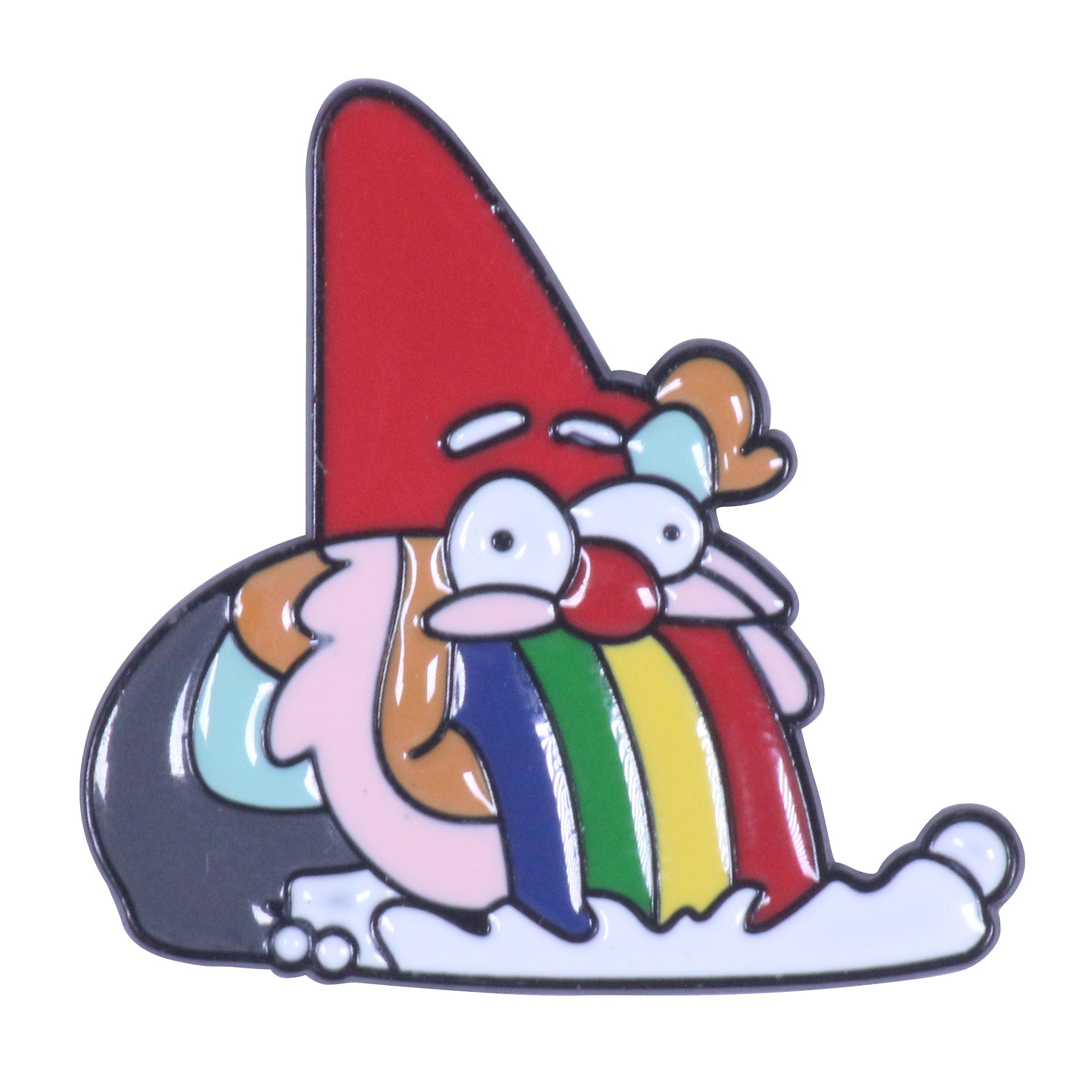 Rainbow Puking Gnome Pin product image (1)