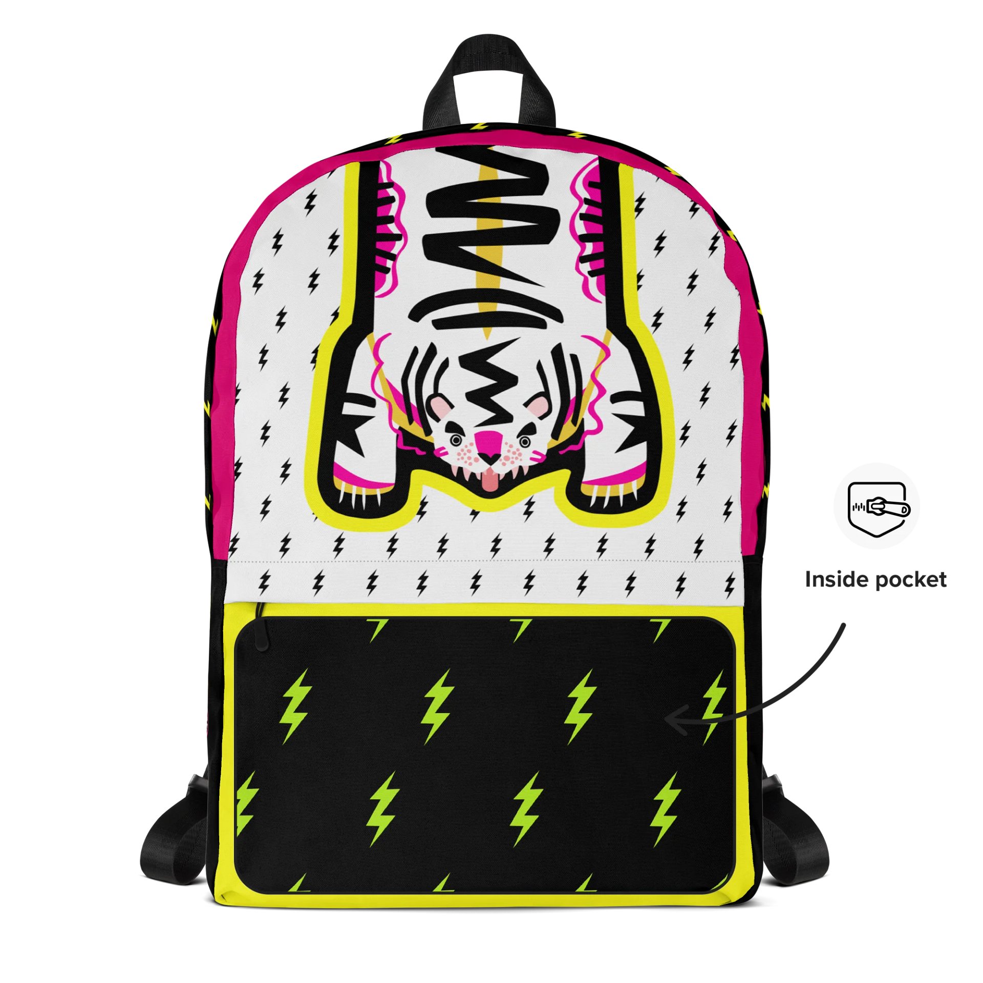 Yellow & Pink Tiger Backpack product image (5)