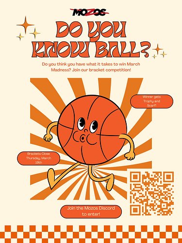 Do you know ball? 🤔🏀

Join our Discord and fill out a bracket! Winner gets a scarf and a trophy!