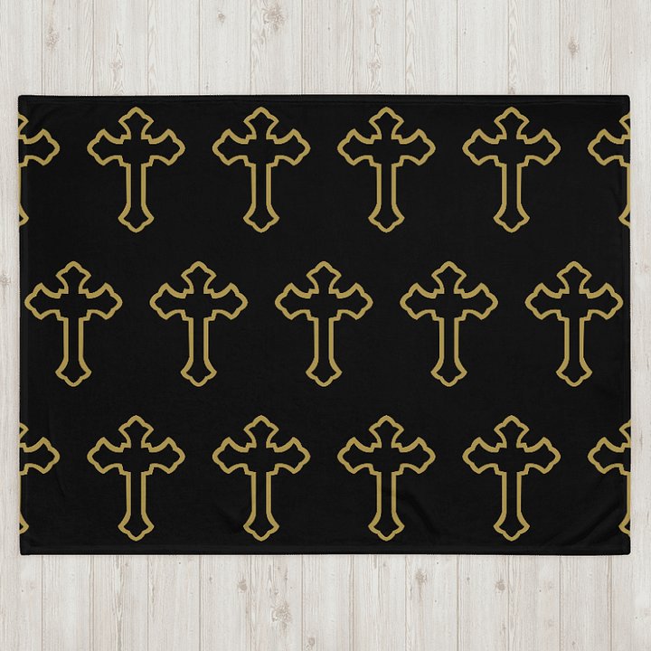 Exodus Cross - BLACK - Throw Blanket product image (1)