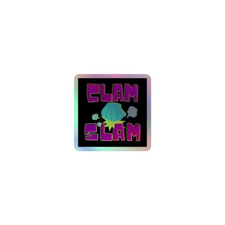 Clam Slam Sticker Holographic product image (1)