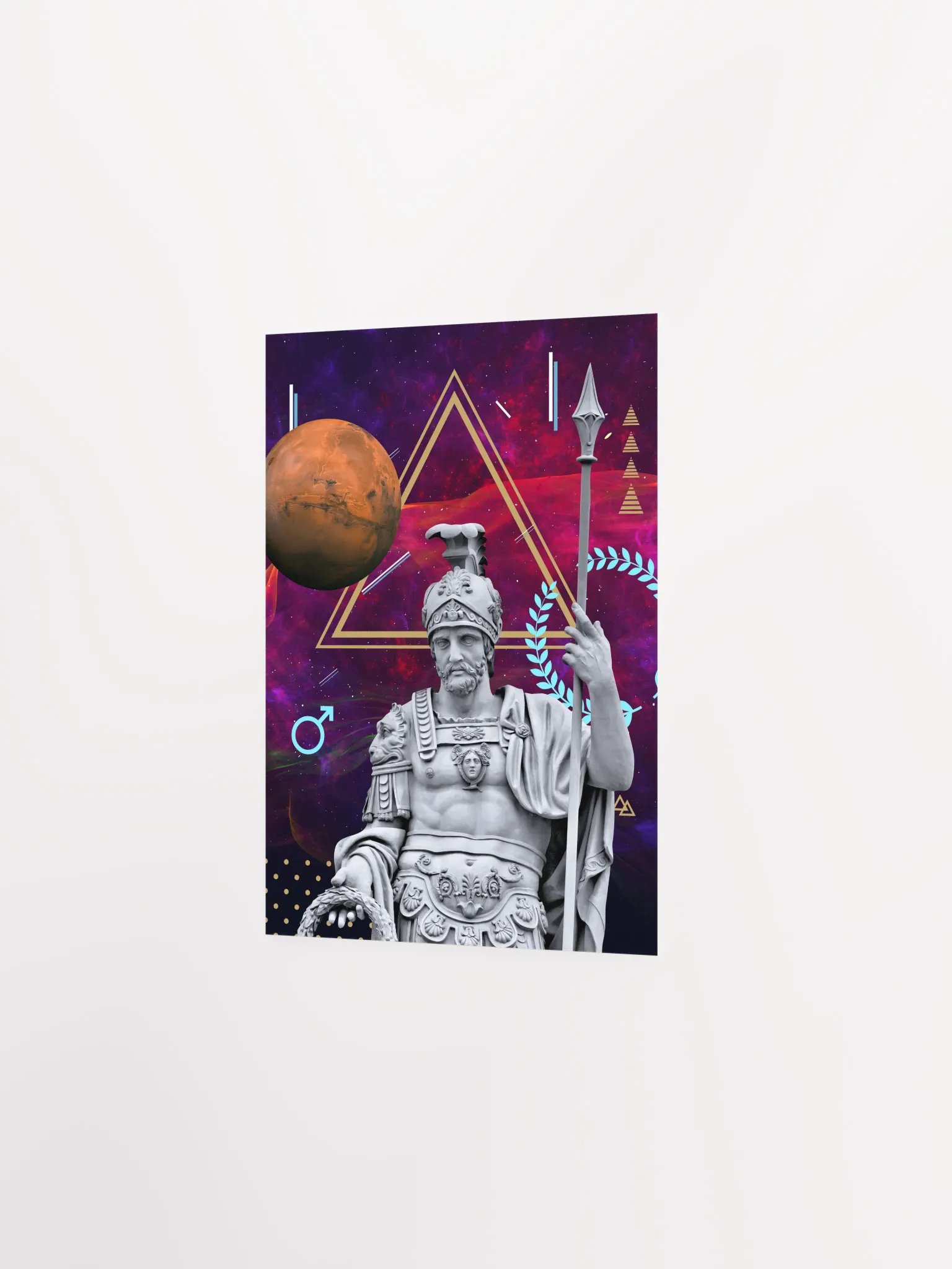 Vaporwave poster: Gods and Planets, Mars (Ares) [synthwave/vaporwave/retrowave/cyberpunk] — aesthetic poster, retrowave poster, neon poster product image (7)