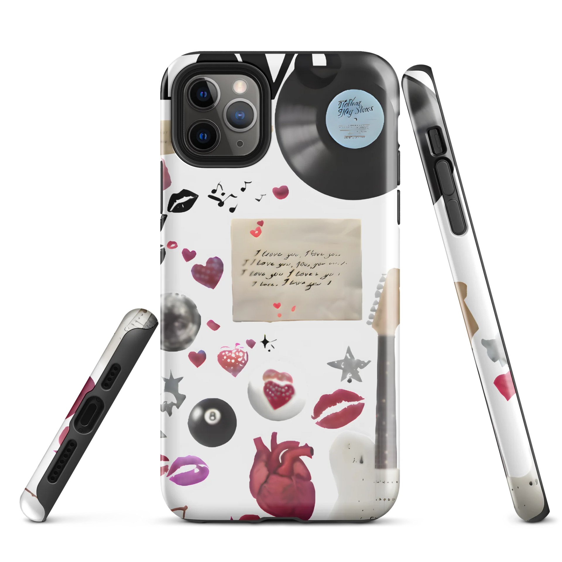 Love Collage iPhone® Tough Case Music, Romance & Retro Vibes For Apple Phones product image (1)