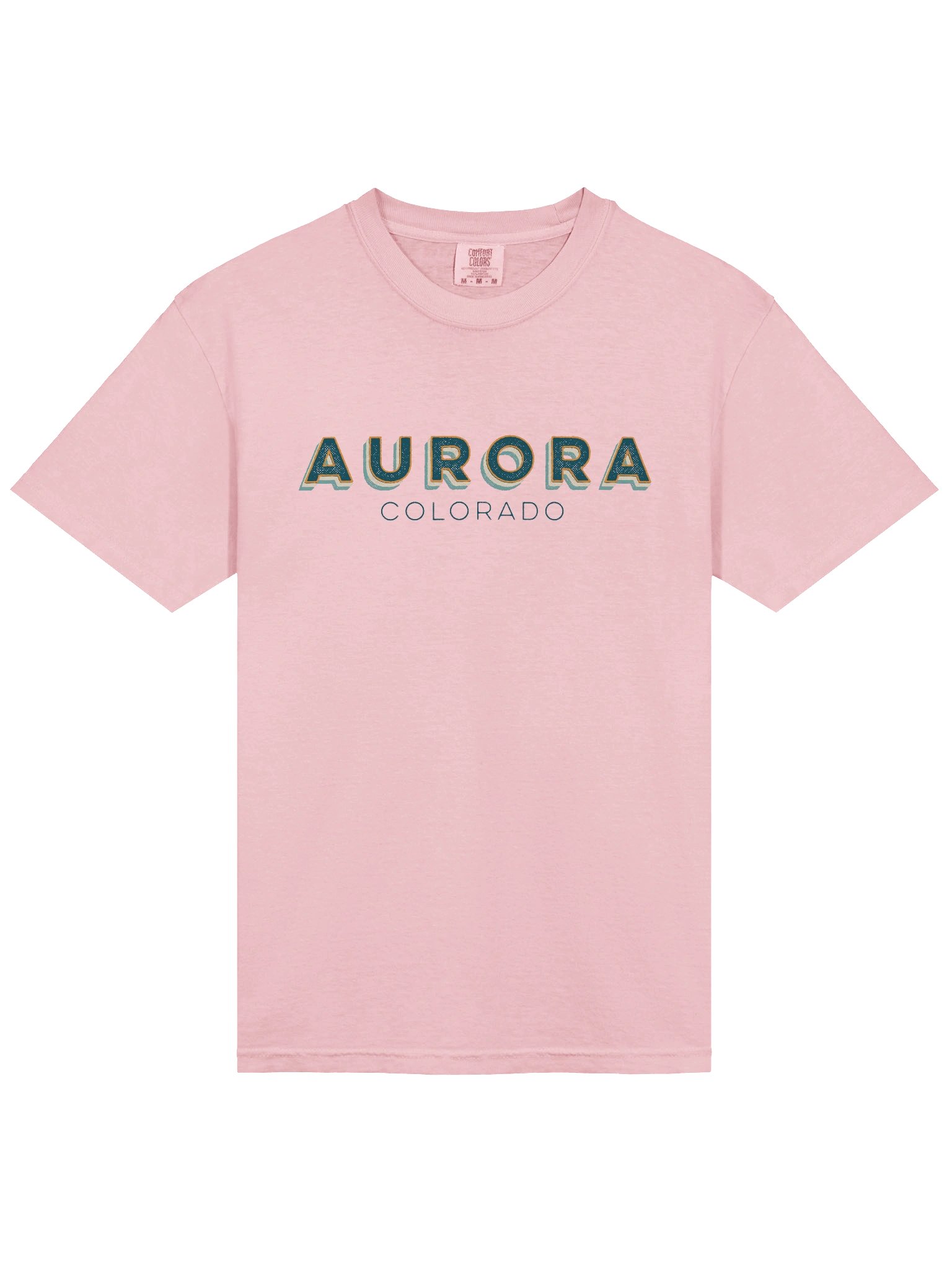 Aurora CO T-shirt (Blue Letters) product image (14)