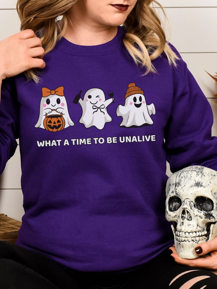 Halloween Spooky Season Ghost Sweatshirt product image (1)