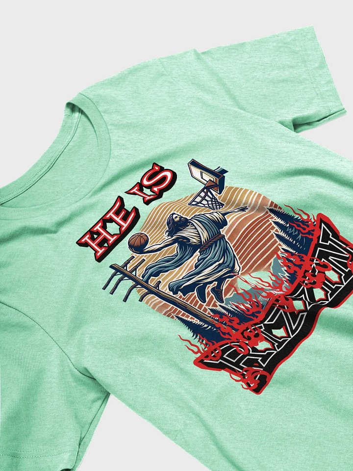 He Is Rissin Basketball Jesus Iconic Softness T-Shirt product image (2)