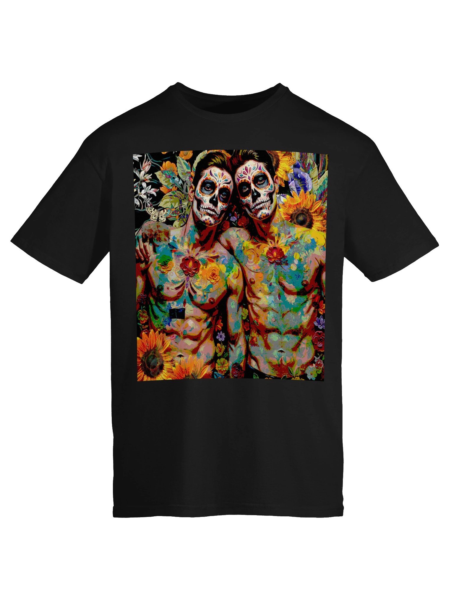 Dia de los Muertos Floral Skull T-Shirt product image (21)
