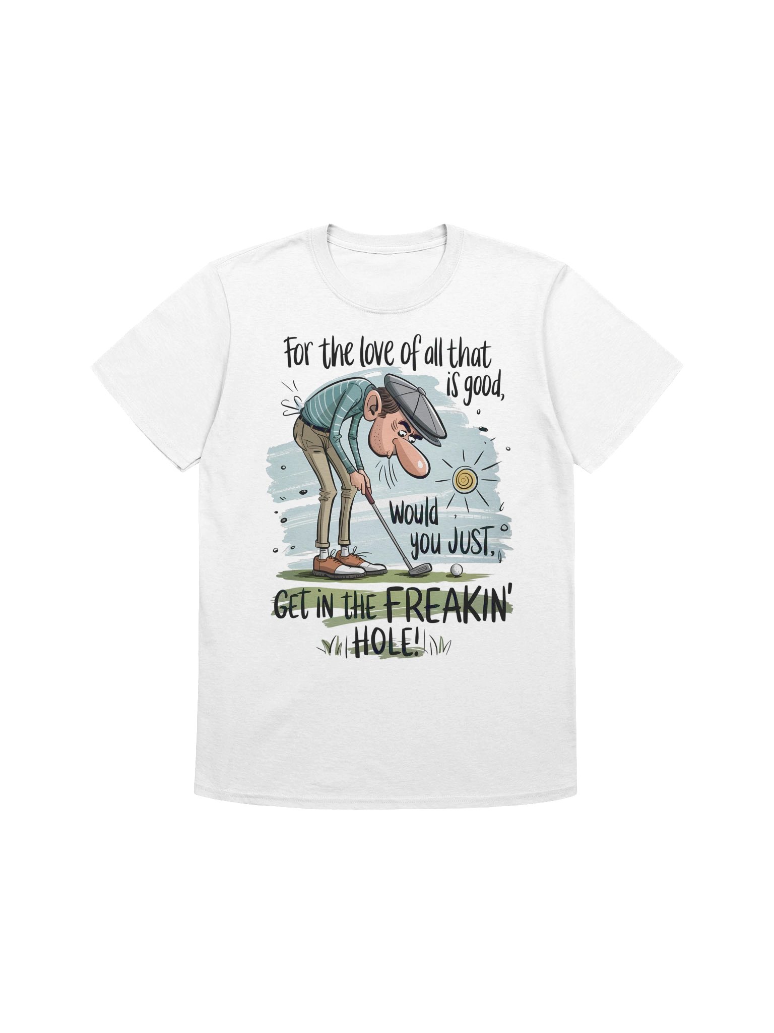 Frustrated Golfer Cartoon T-Shirt product image (1)
