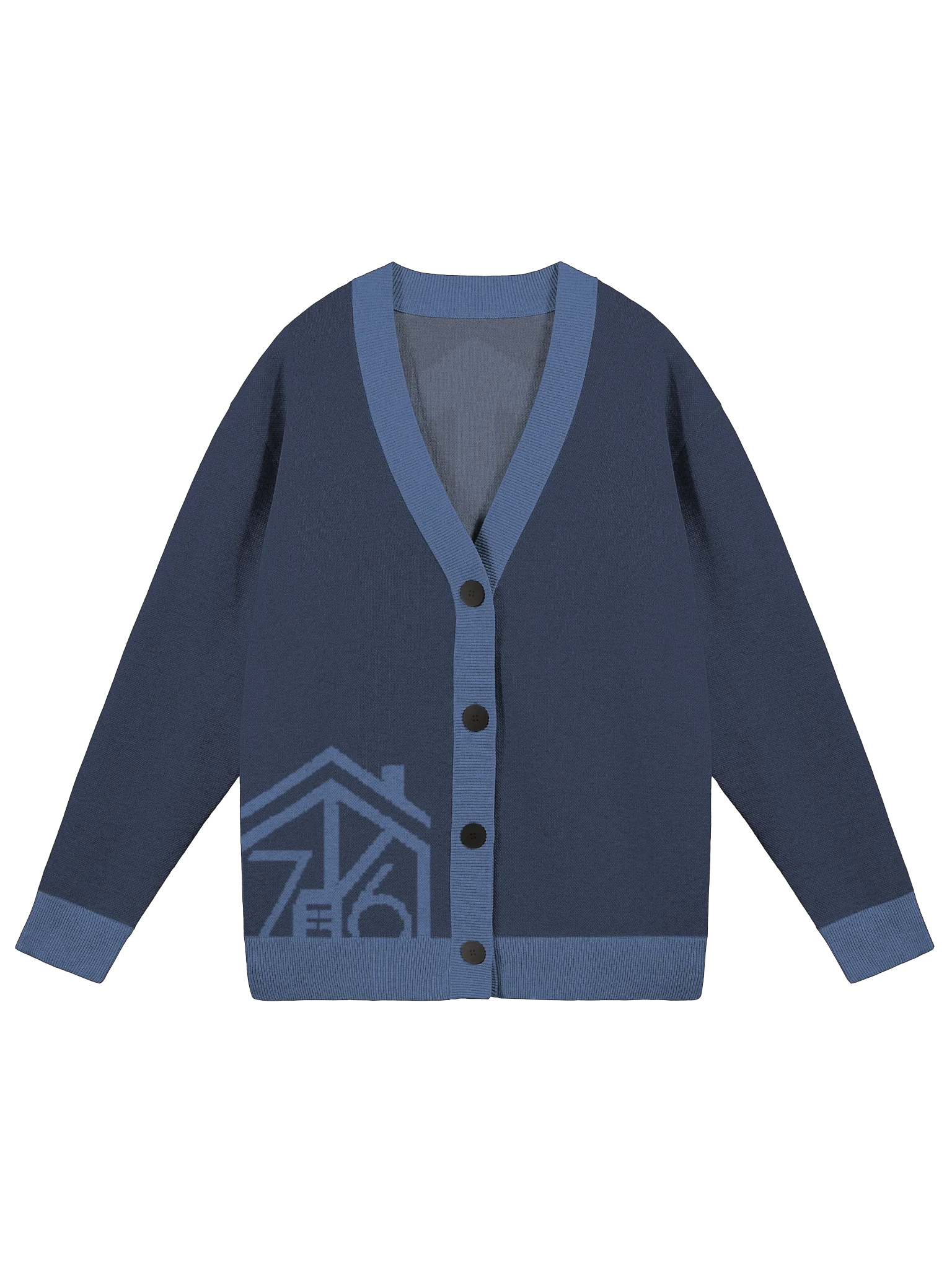 House 746 Luxury Cardigan - Navy product image (1)