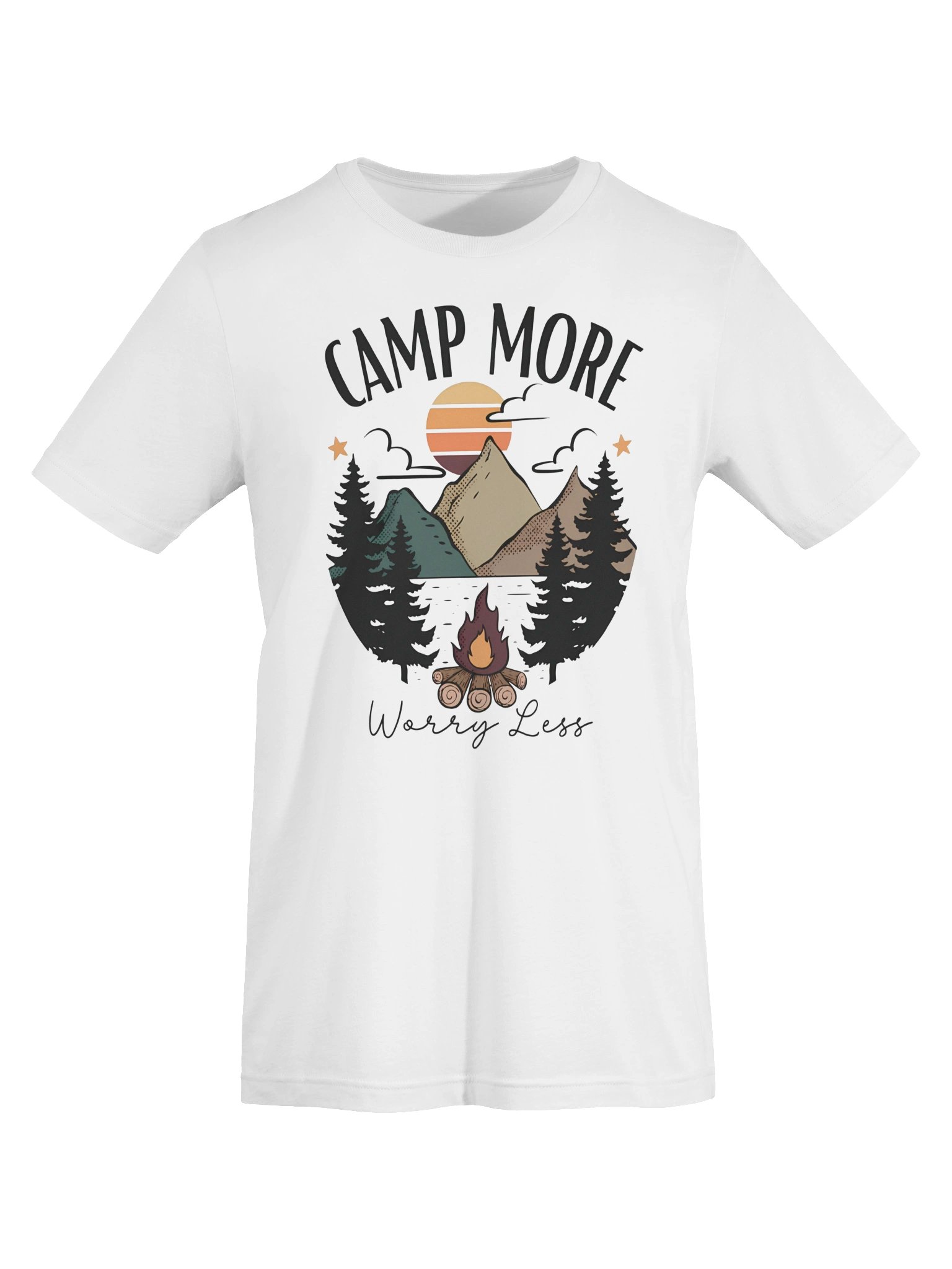 Camp More, Worry Less Camping Tee product image (21)