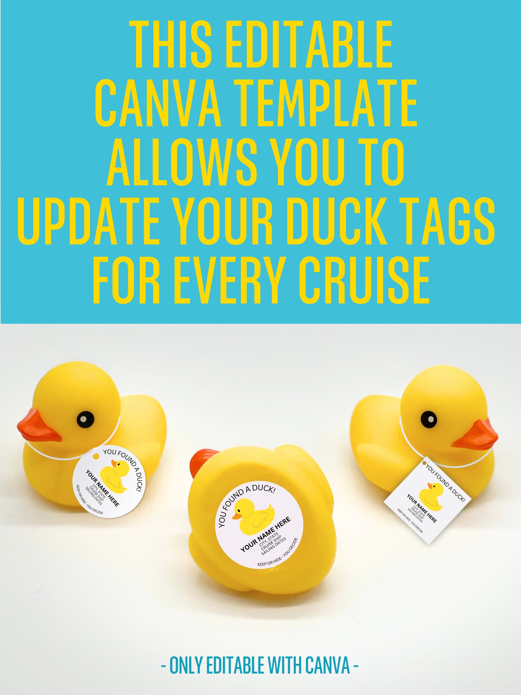 Editable Cruise Duck Tags - Circles & Squares product image (8)