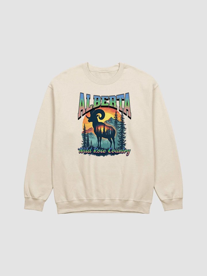 Alberta Wild Rose Country Rocky Mountain Bighorn Sheep Classic Crewneck Sweatshirt product image (19)