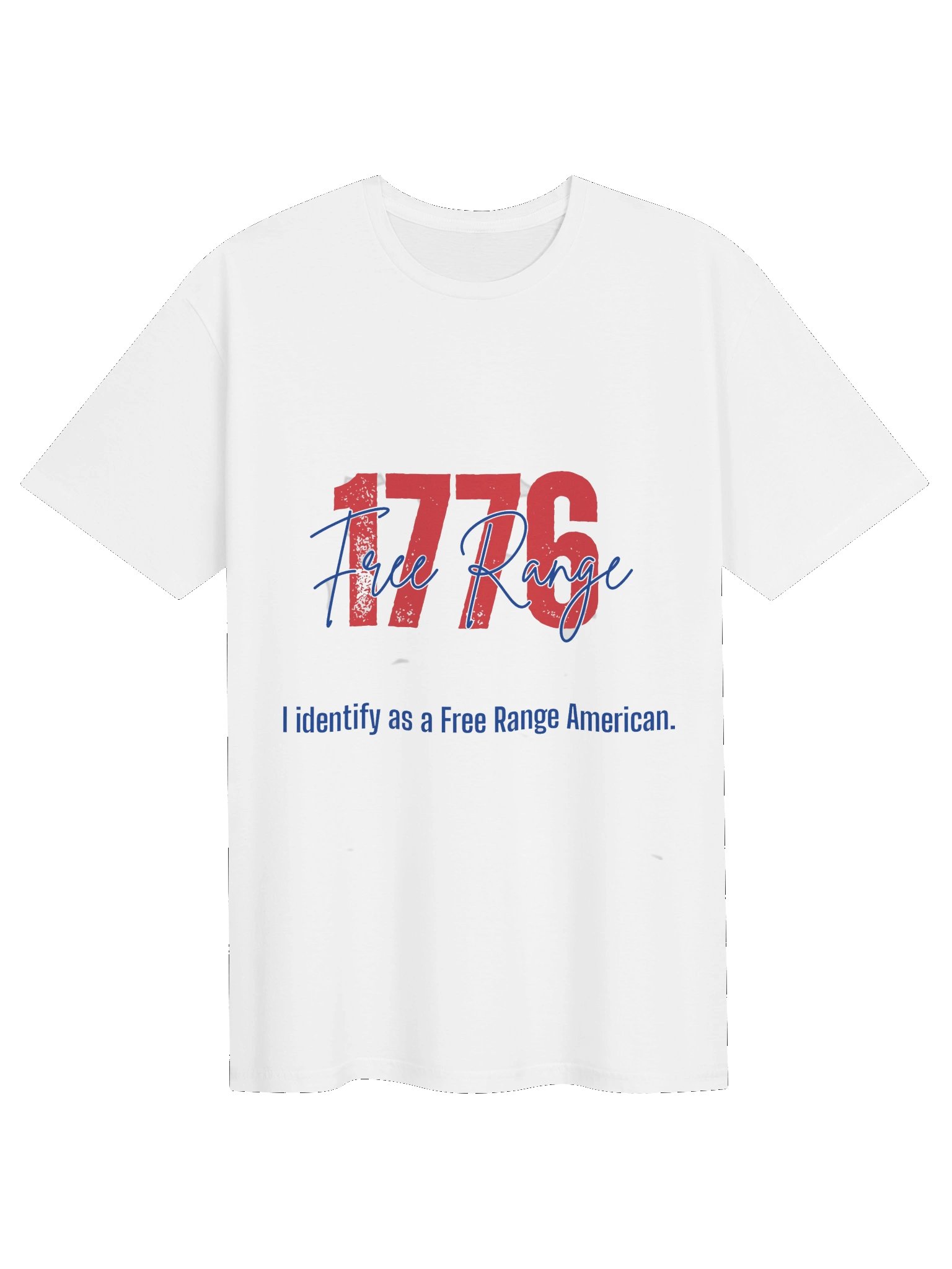 "I Identify as a Free Range American" — White Tee product image (1)