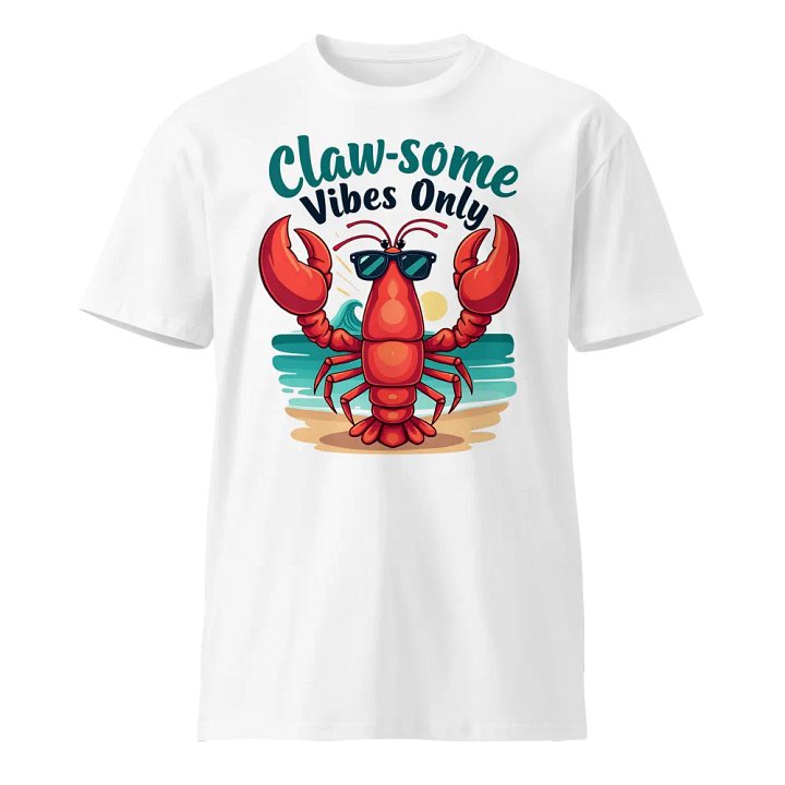 Claw-some Vibes Only | Funny Lobster Pun Beach T-Shirt product image (1)