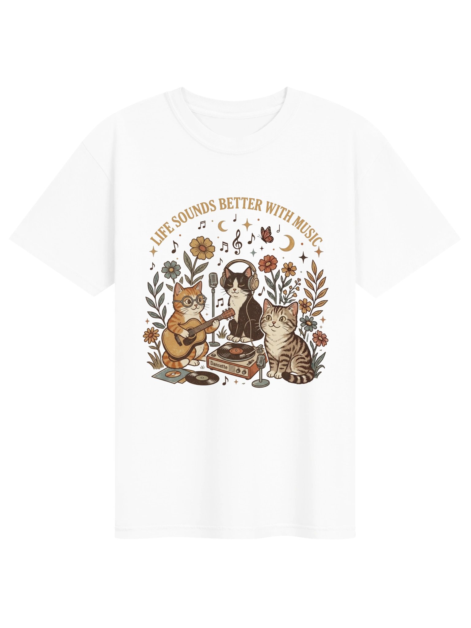 Music Cat T-Shirt – Cat Lover Shirt product image (1)