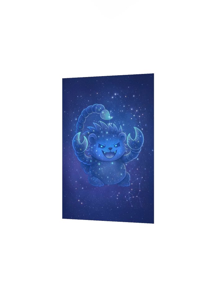 Zodiac hedgie Scorpio matte poster product image (5)