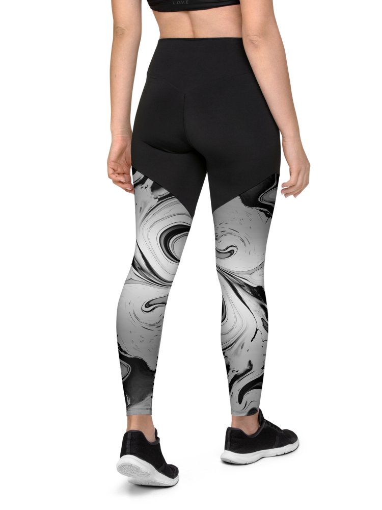 Black Marble-Sports Leggings product image (3)