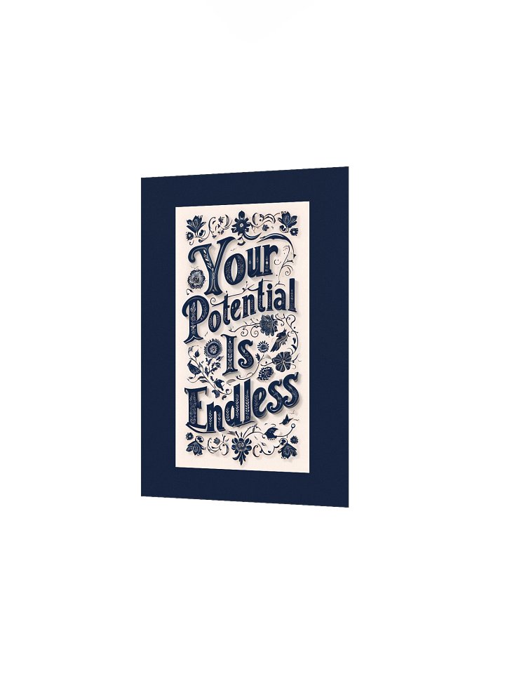 Your Potential Is Endless – Decorative Typography Dark Background Poster product image (10)