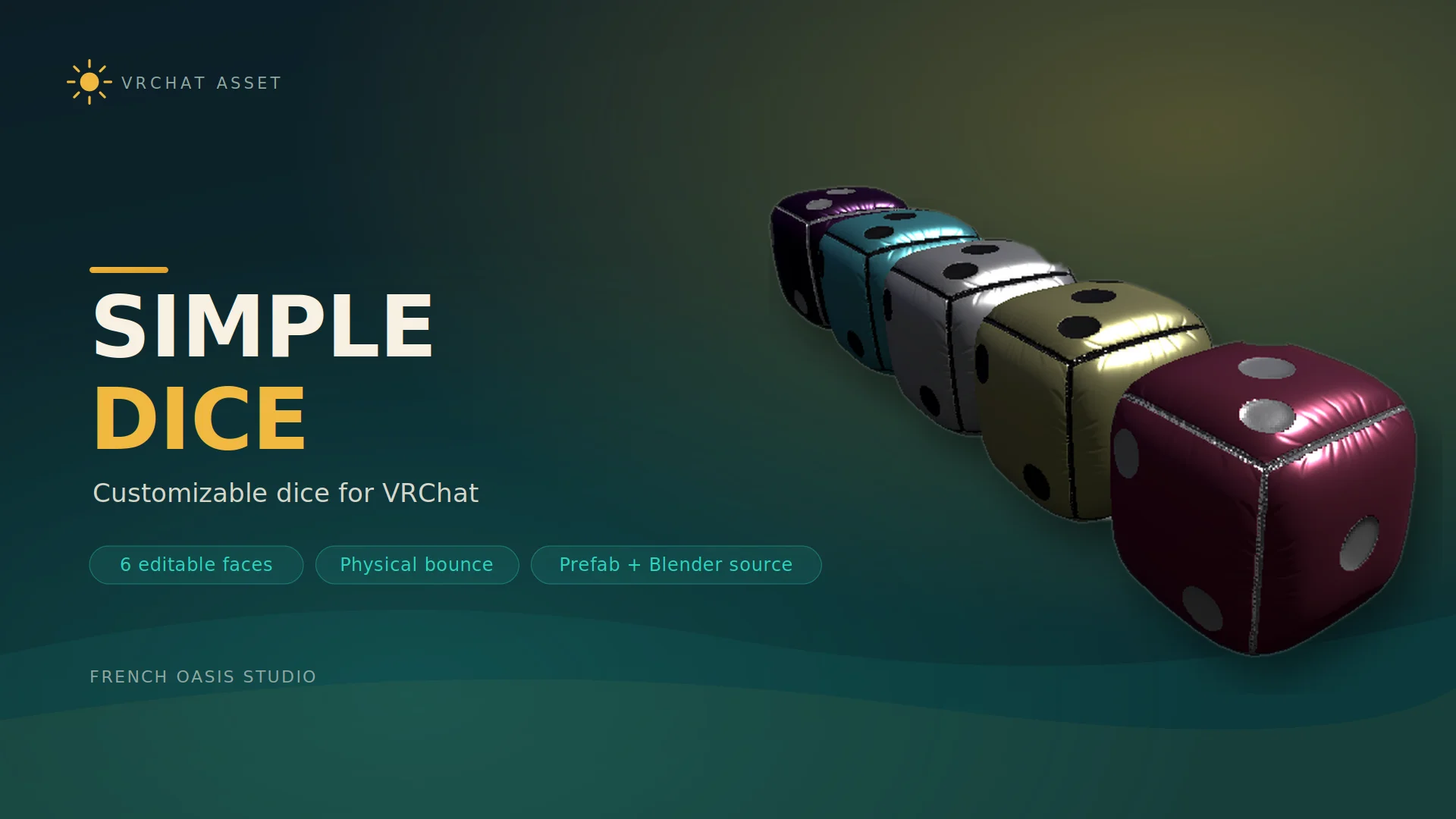 Simple Dice — Customizable VRChat Dice product image (1)