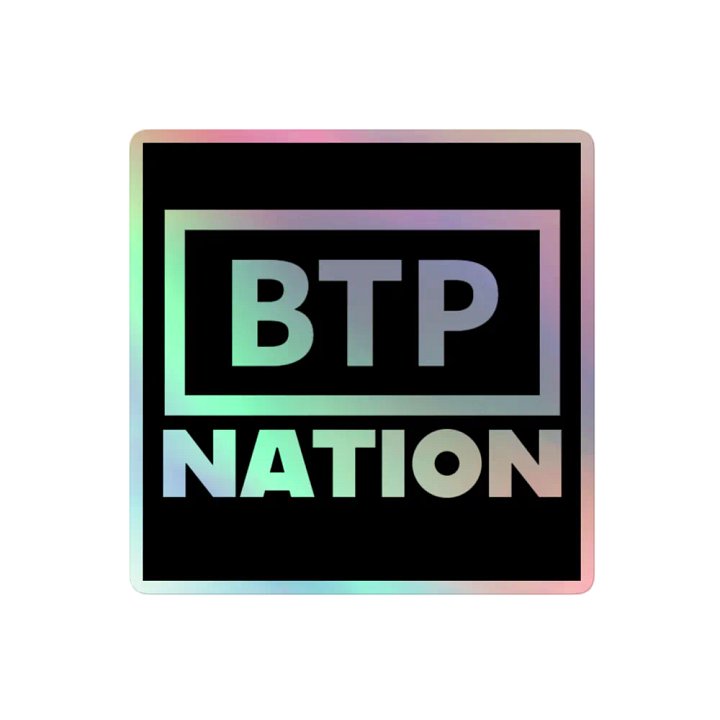 BTP Nation Holographic Sticker Sheet product image (2)