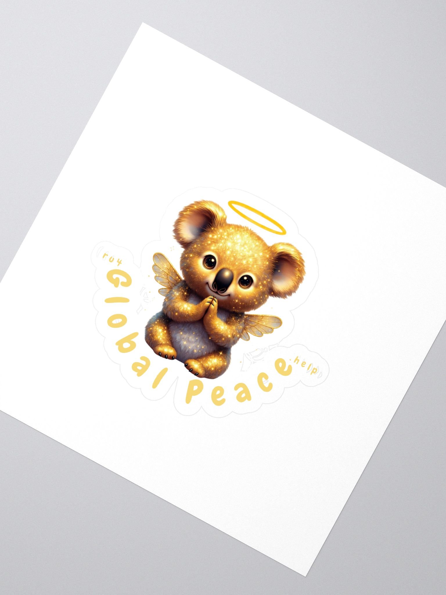 Global Peace golden koala Stickers product image (2)