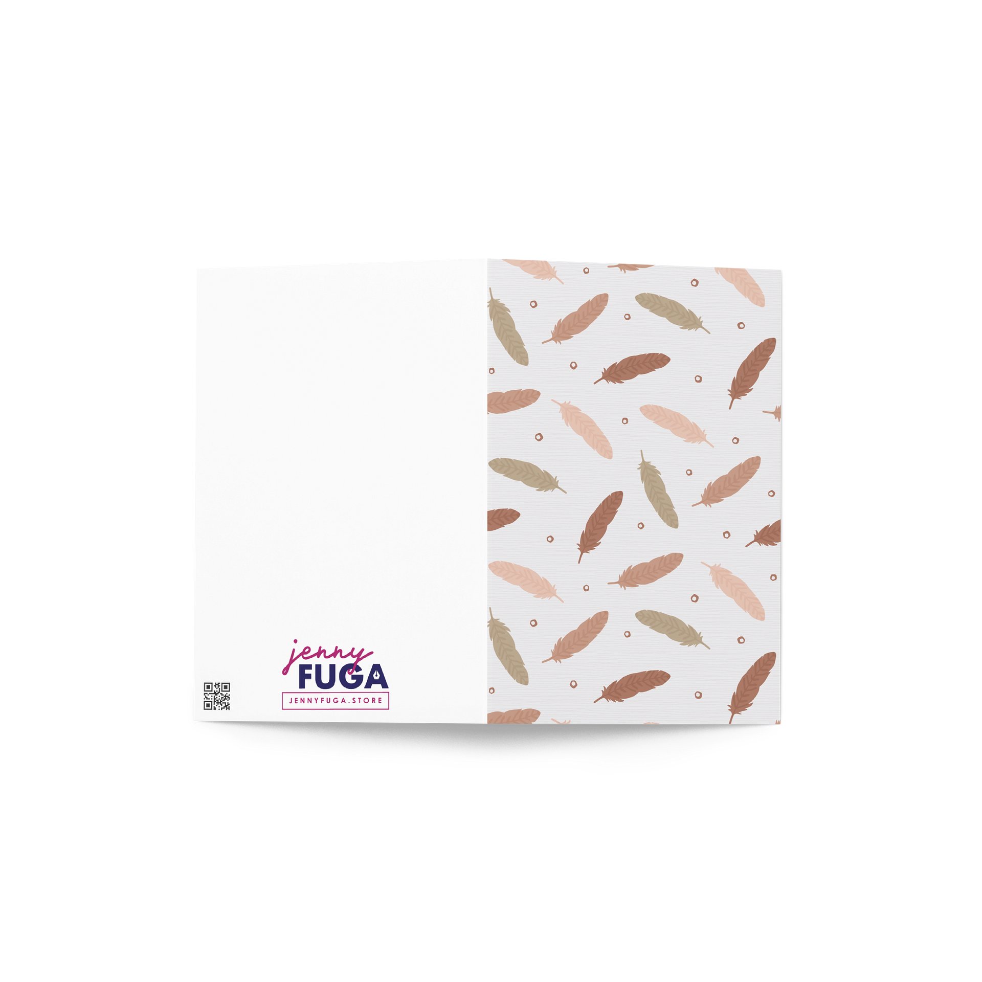Mocha Mousse Feathers Greeting Card product image (2)