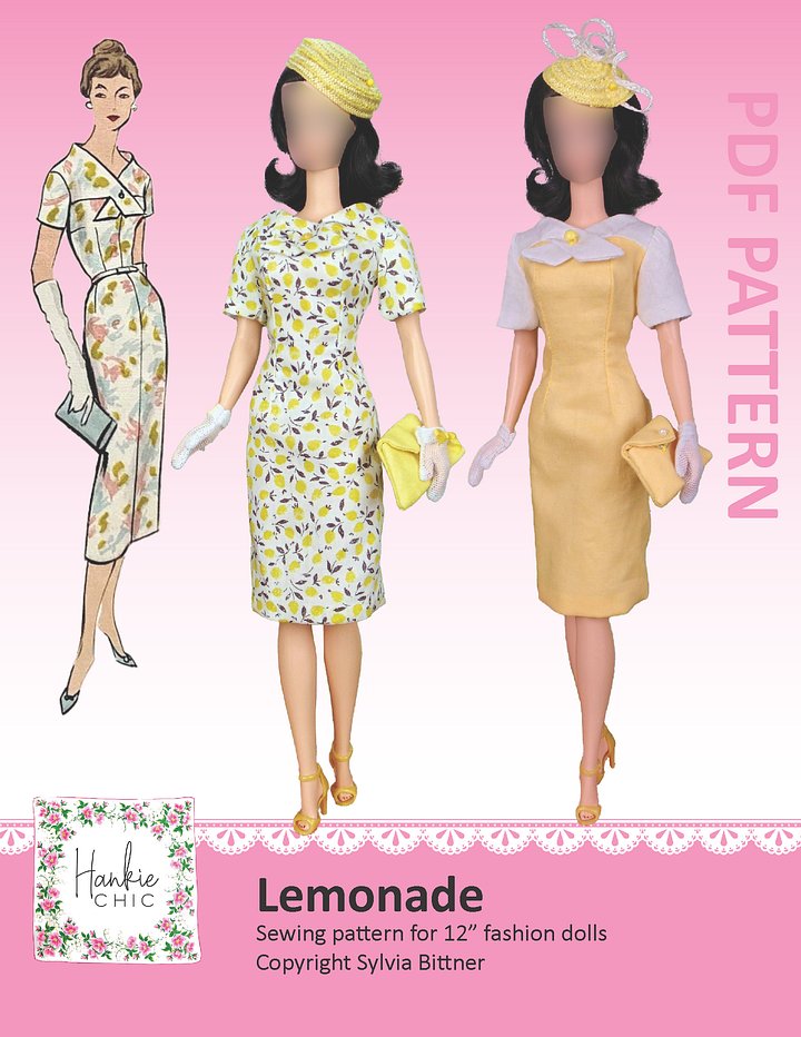 Lemonade sewing pattern for 12" fashion dolls product image (1)