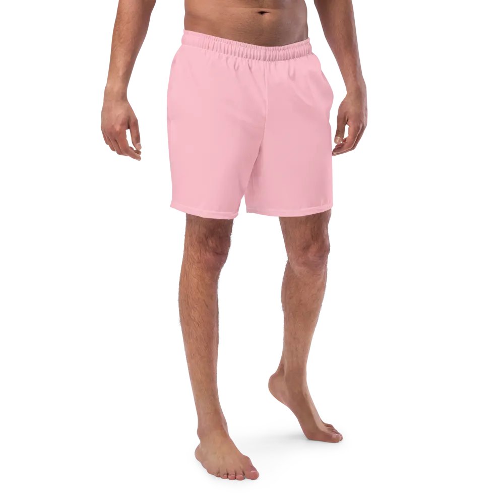 Plain Color Pink Swim Trunks product image (1)