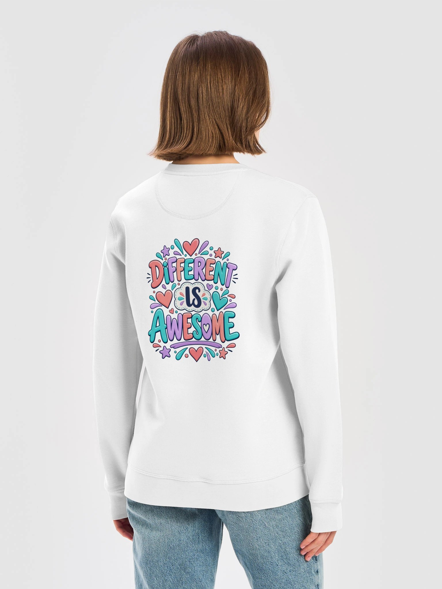 Stanley/Stella Unisex Organic Inspirational Sweatshirt - Different is Awesome. product image (1)