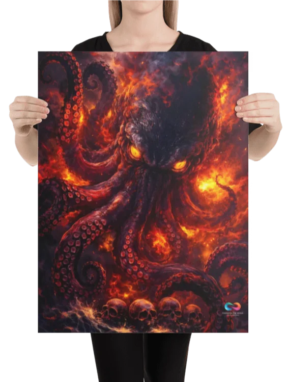 CINEMATIC ART POSTER – CREEPY OCTOPUS #002 product image (2)