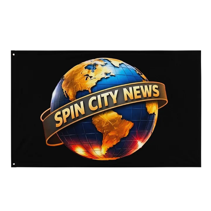 Spin City News Globe Flag product image (1)