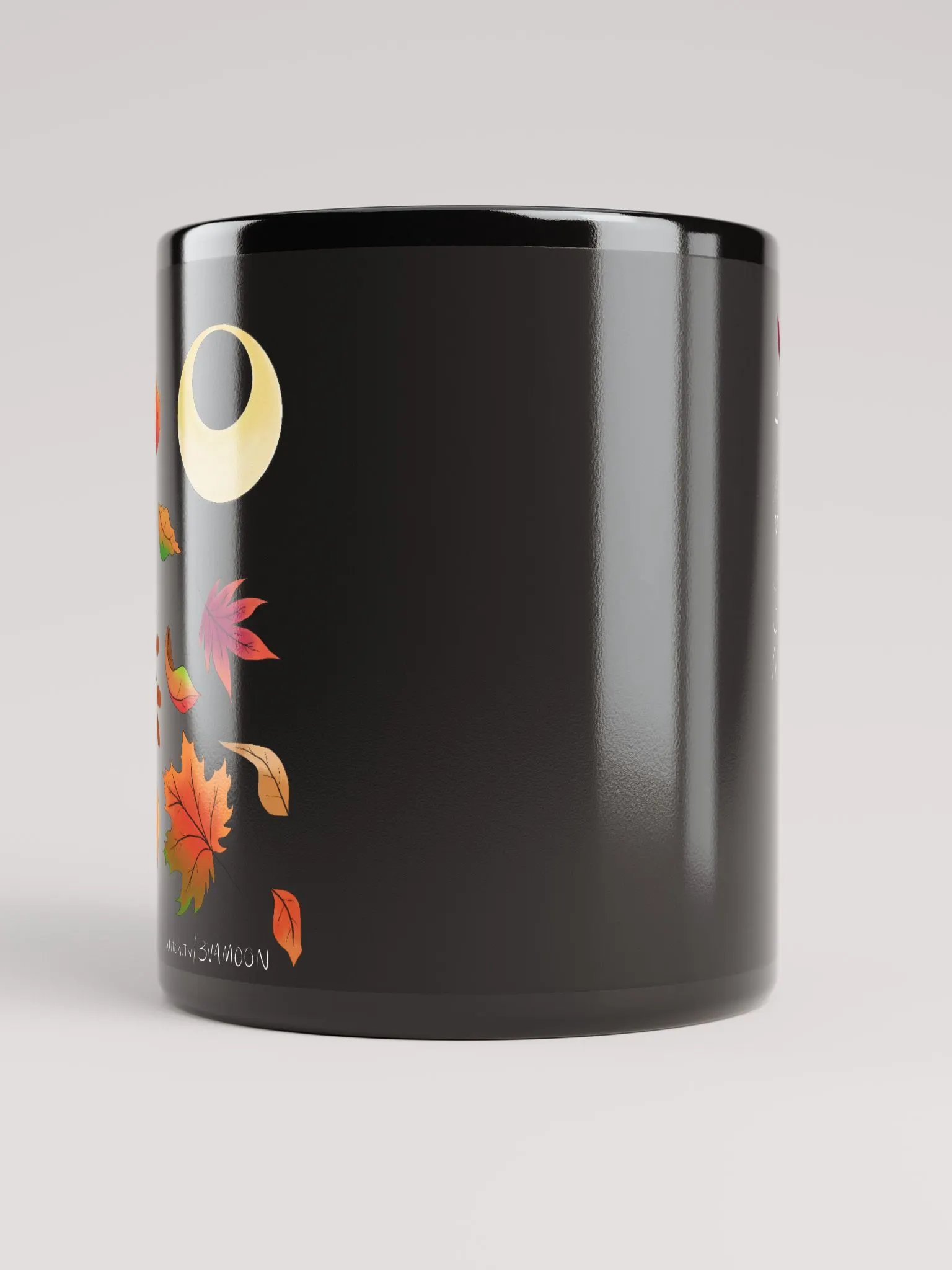 Autumn Leaves Moon Black Coffee Mug product image (9)