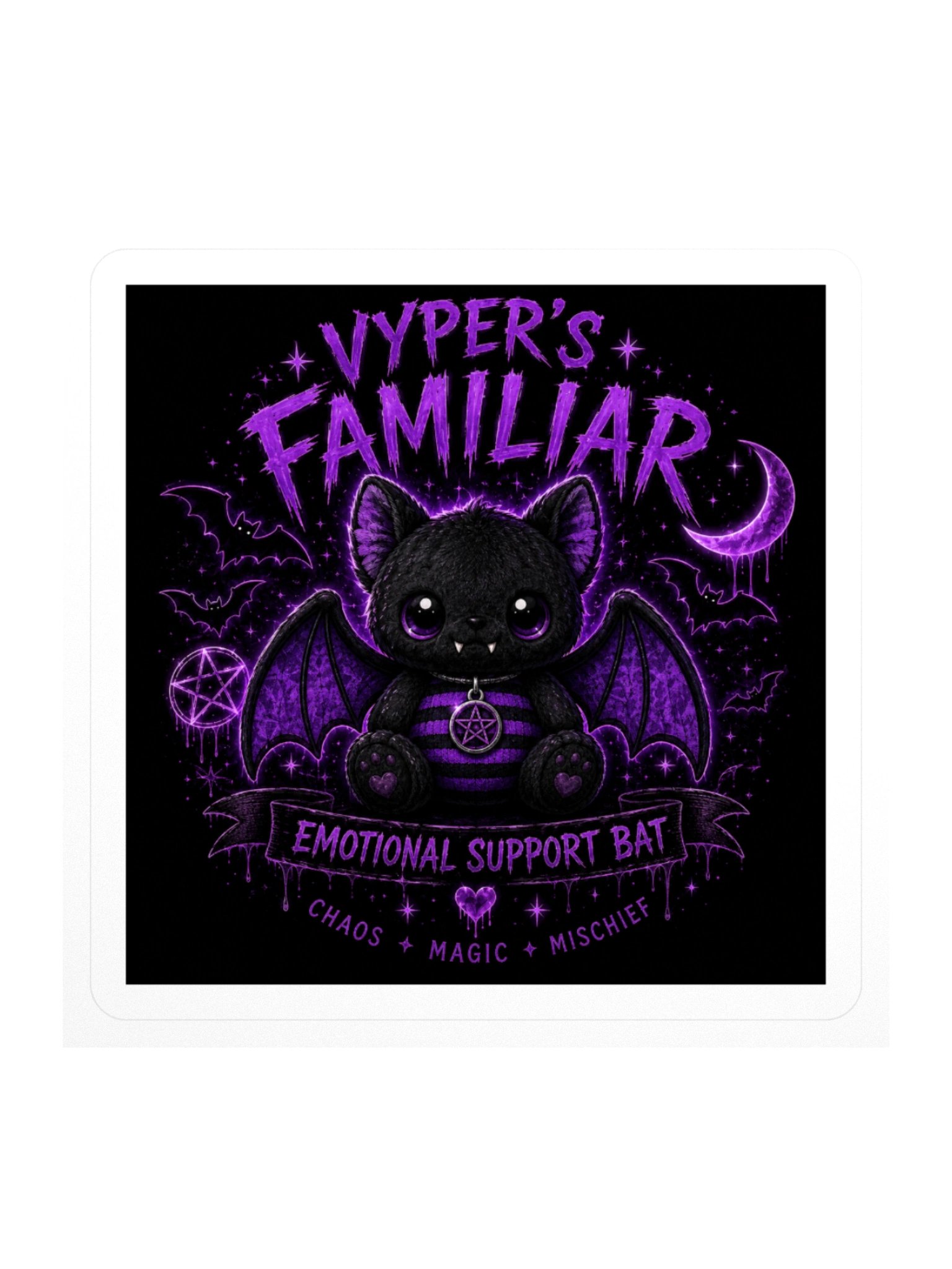 Vyper's Familiar – Emotional Support Bat Sticker product image (2)