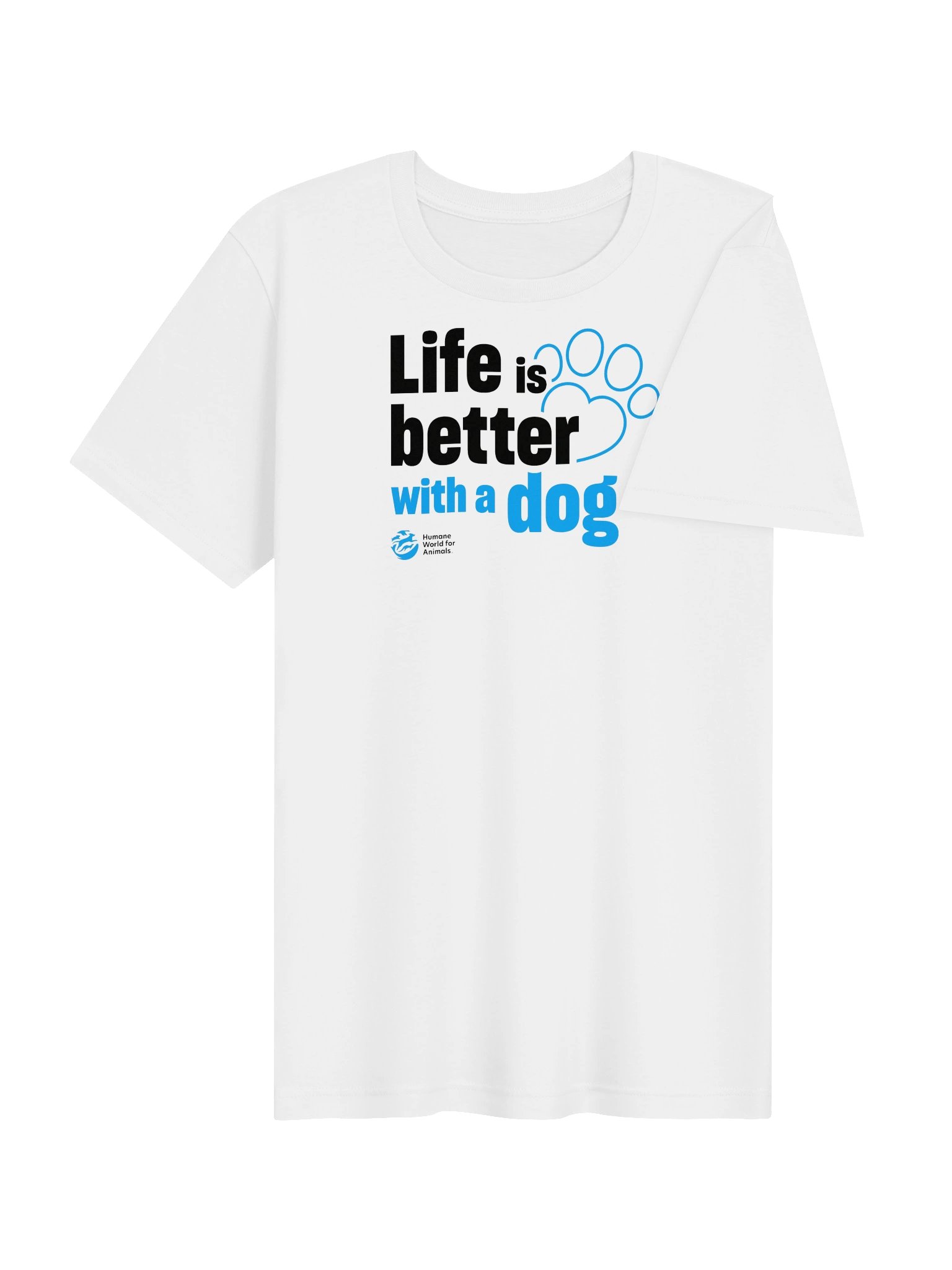 Life is better with a dog - typographic - T-shirt product image (6)