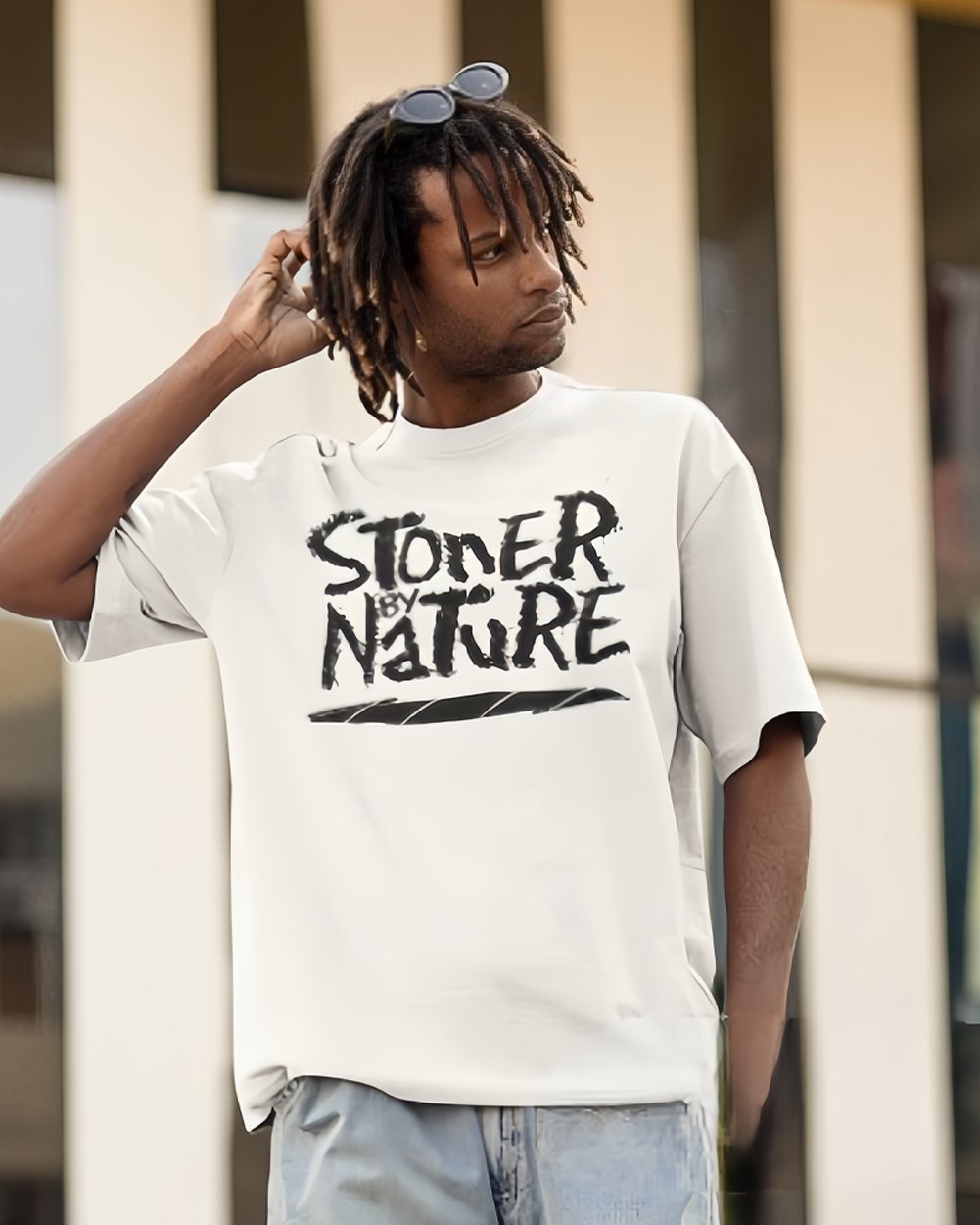 STONER BY NATURE BLACK JOINT TEE WHITE product image (3)