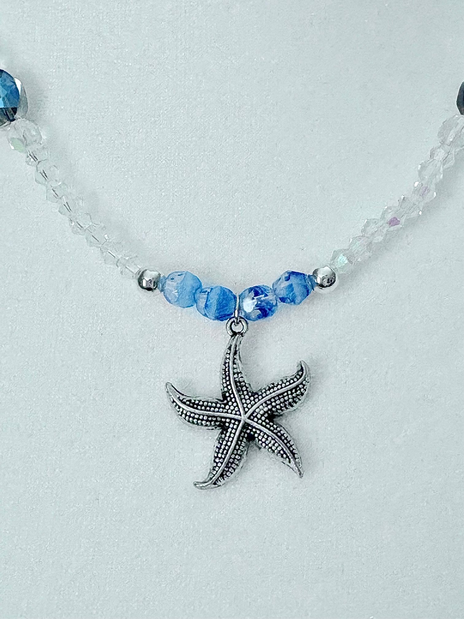 MFD-00028 | Silver Tone | Seaside Radiance | Starfish Pendant Necklace by Monique Faella Designs™ product image (3)