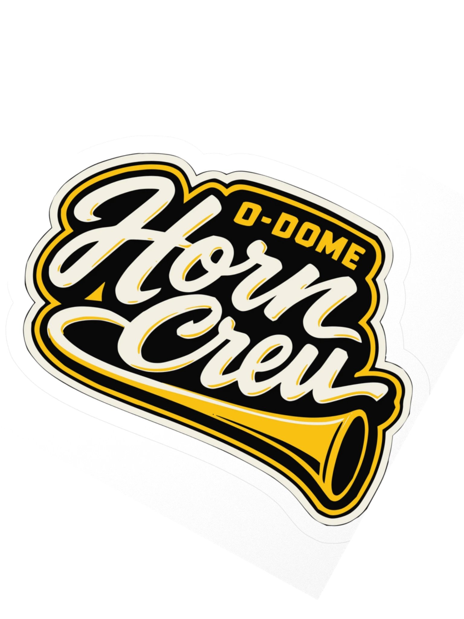 Horn Crew Script — Kiss-Cut Sticker product image (2)