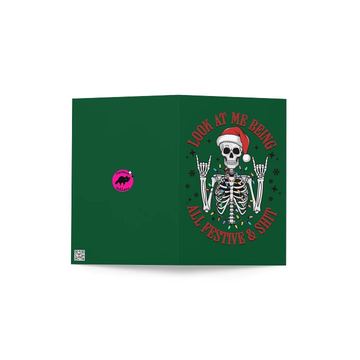 Festive Skeleton Christmas Card product image (2)