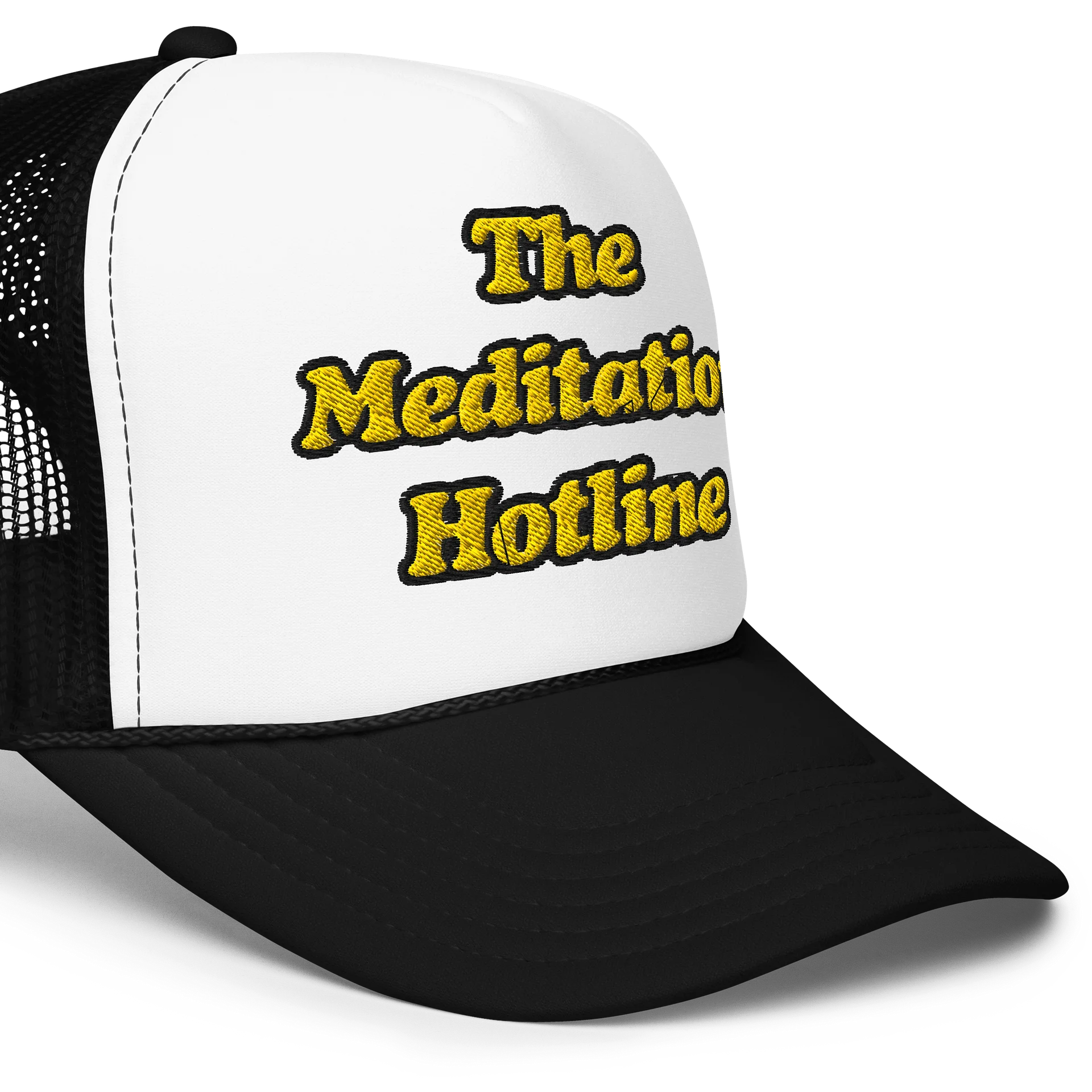 Emroidered Retro Foam Trucker Hat - The Meditation Hotline product image (11)