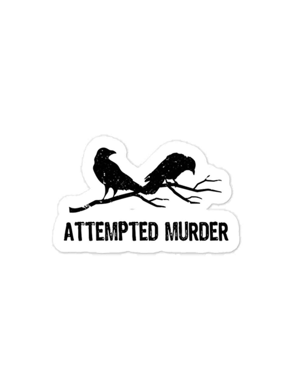 Attempted Murder Crow Sticker product image (1)